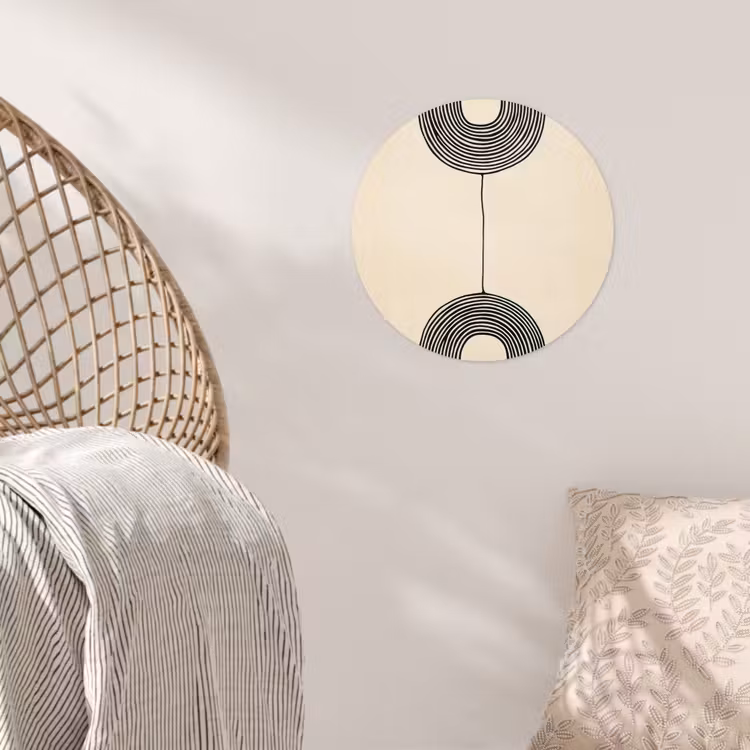 Geometrische bogen - Minimalistisch - Symmetrisch Wandcirkel behangsticker klein -sfeer4