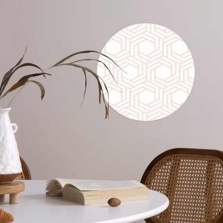 Design - Geometrie - Patroon Wandcirkel behangsticker klein 186 -sfeer3