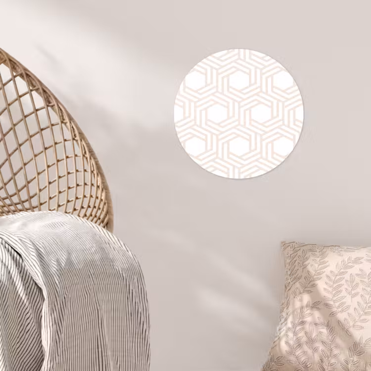 Design - Geometrie - Patroon Wandcirkel behangsticker klein 186 -sfeer4