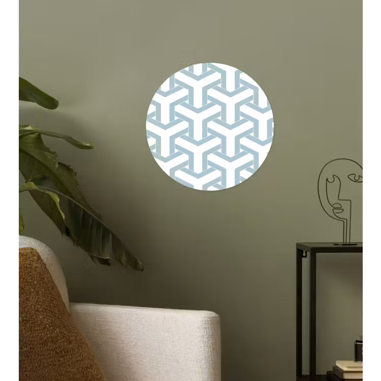 Design - Lijn - Patroon Wandcirkel behangsticker klein 186 -sfeer2