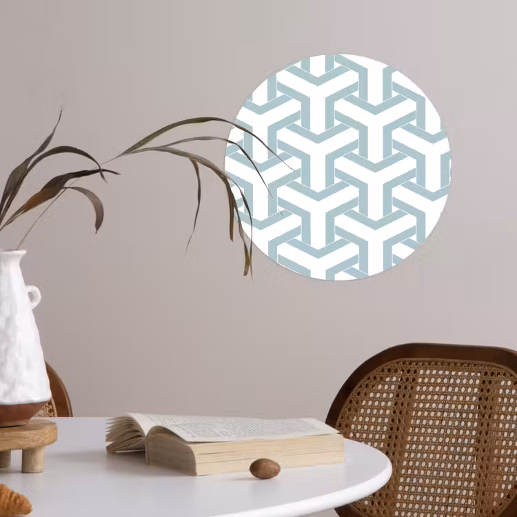 Design - Lijn - Patroon Wandcirkel behangsticker klein 186 -sfeer3