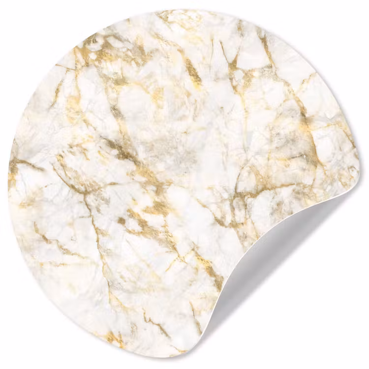 Goud - Licht - Nerf - Marmer Wandcirkel behangsticker klein 186 -3d