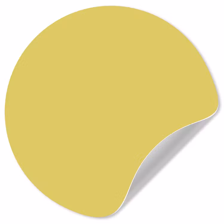 Golden - Ochre - Geel Wandcirkel behangsticker klein 186 -3d