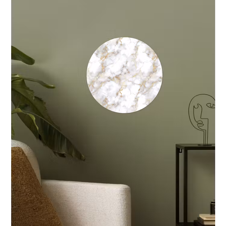 Gouden aders - Marmer - Wit Wandcirkel behangsticker klein 186 -sfeer2
