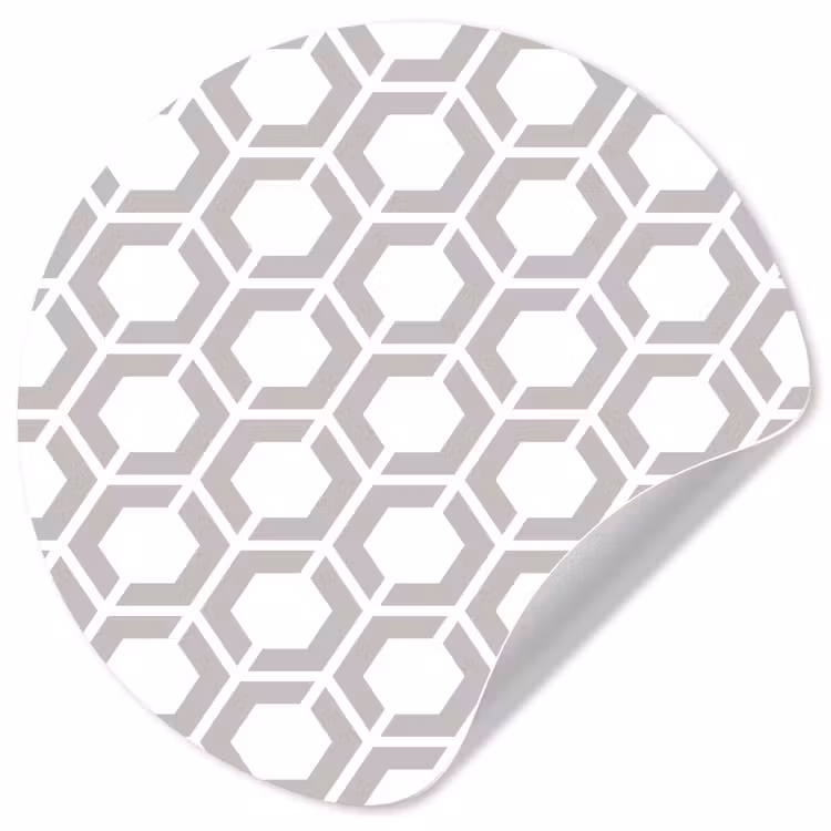 Grafisch - Patroon - Modern - Hexagon Wandcirkel behangsticker klein 186 -3d