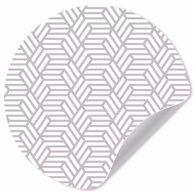 Grafisch - Patroon - Modern - Opvallend Wandcirkel behangsticker klein 186 -3d