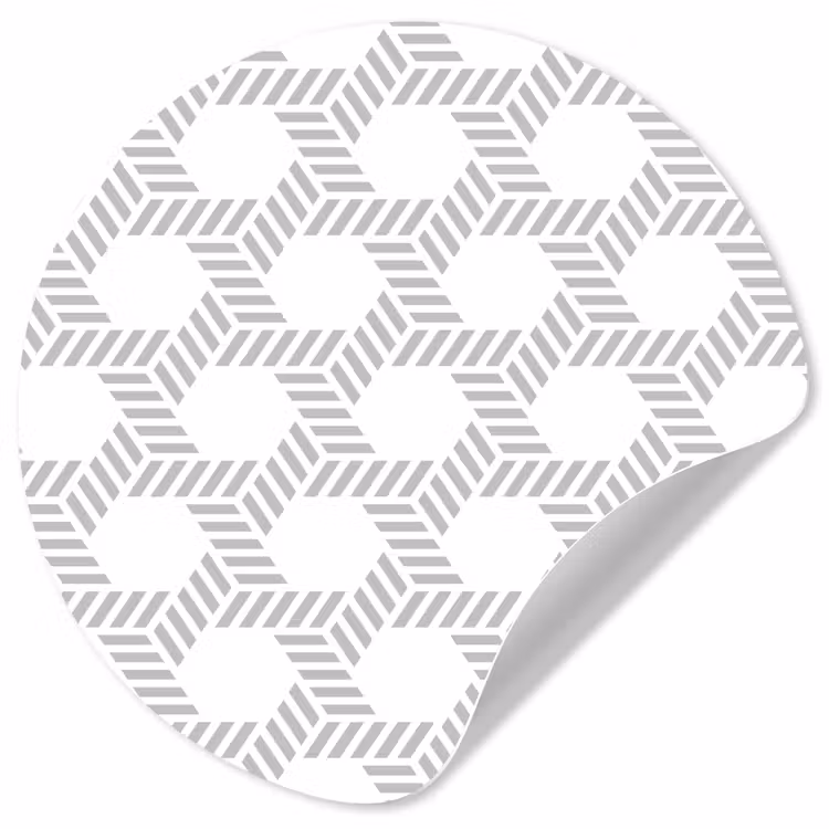 Grafisch - Patroon - Modern - Opvallend - Begrensd Wandcirkel behangsticker klein 186 -3d