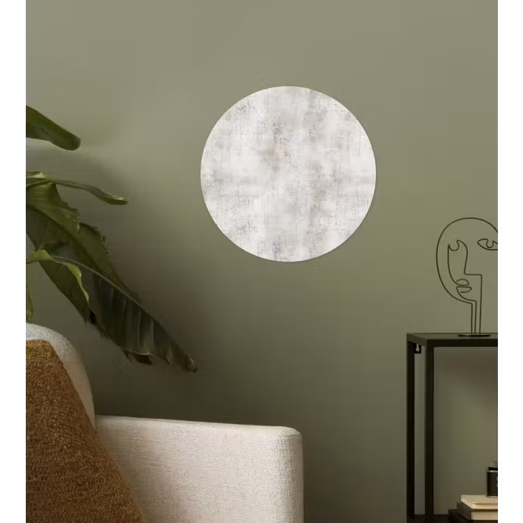 Grijs - Beton - Verweerd Wandcirkel behangsticker klein 186 -sfeer2