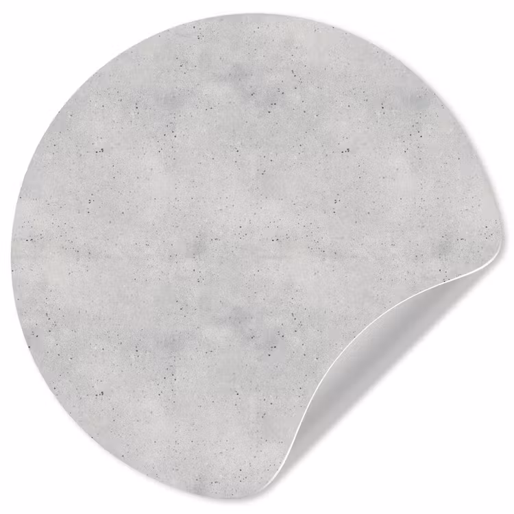 Grijs - Beton - Neutraal Wandcirkel behangsticker klein 186 -3d