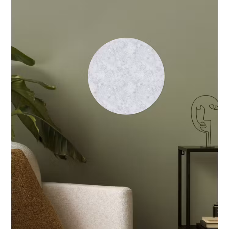 Grijs - Terrazzo-effect - Beton Wandcirkel behangsticker klein 186 -sfeer2