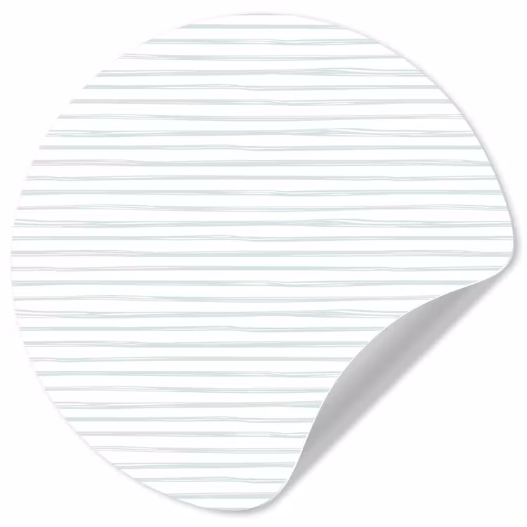 Zee - Sfeer - Strepen - Groen Wandcirkel behangsticker klein 186 -3d