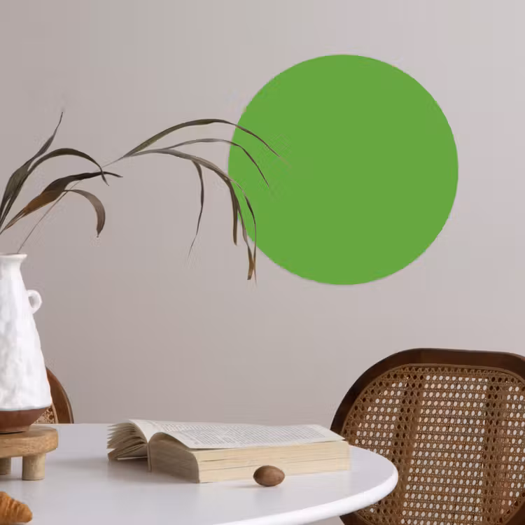 Groen - Kleuren - Natuur Wandcirkel behangsticker klein 186 -sfeer3