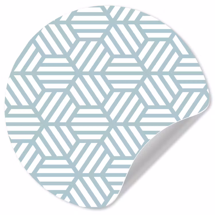 Groen - Geometrie - Patronen - Abstract Wandcirkel behangsticker klein 186 -3d