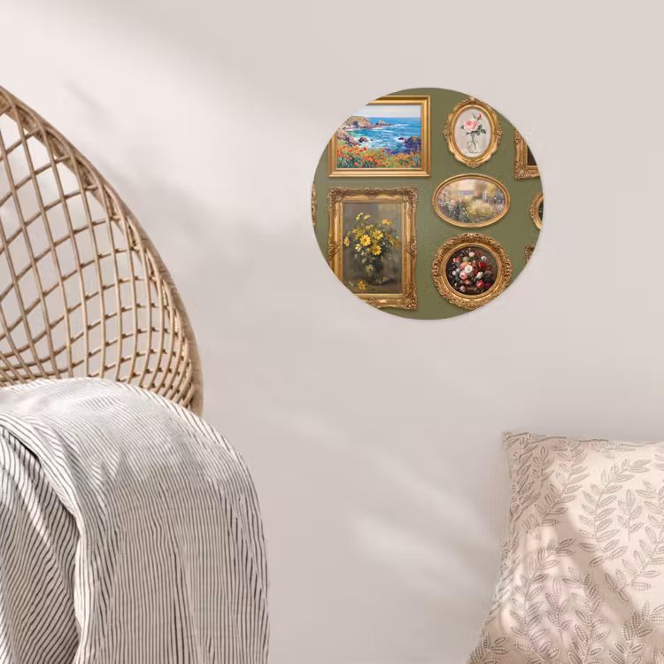 Hert - Bos - Natuur - Klassiek - Dieren Wandcirkel behangsticker klein -sfeer4