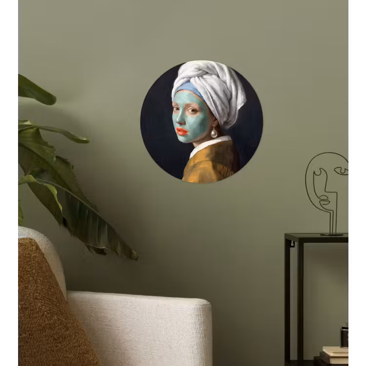 Iconisch - Modern - Kleurrijk Wandcirkel behangsticker klein -sfeer2