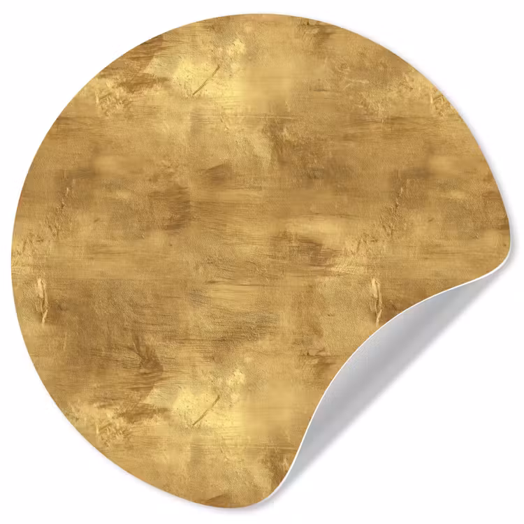 Industrieel - Textuur - Goud Wandcirkel behangsticker klein 186 -3d