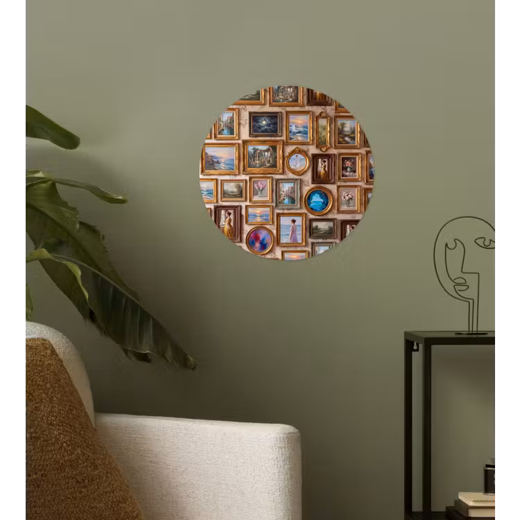 Interieur - Kunst - Collectie - Klassiek - Goud Wandcirkel behangsticker klein -sfeer2