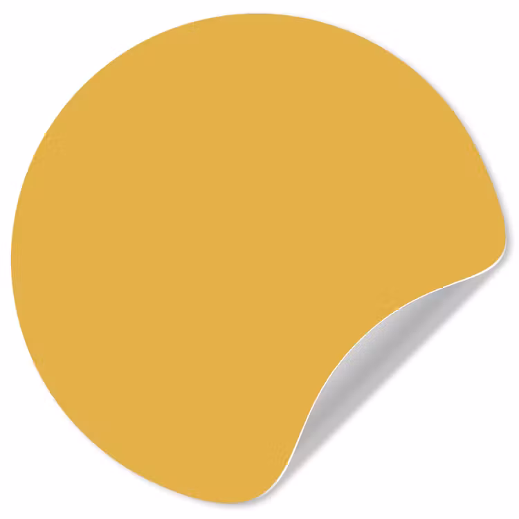Joyful - Mustard - Geel Wandcirkel behangsticker klein 186 -3d