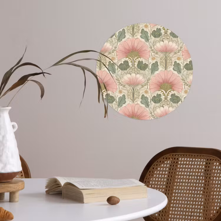 Klassiek - Patroon - Roze Wandcirkel behangsticker klein 186 -sfeer3