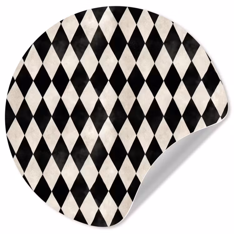 Klassiek - Patroon - Zwart Wandcirkel behangsticker klein 186 -3d