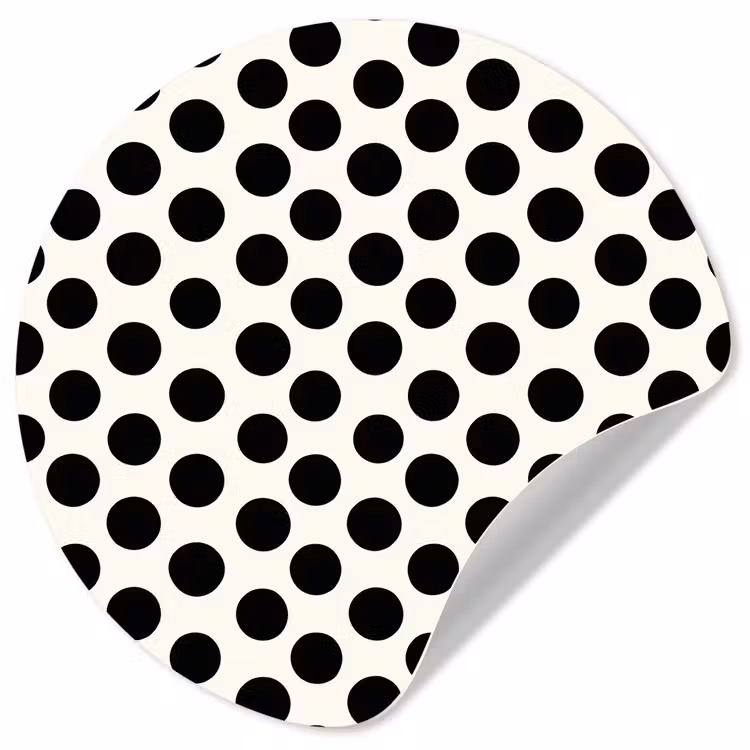 Klassiek - Stippen - Zwart Wandcirkel behangsticker klein 186 -3d