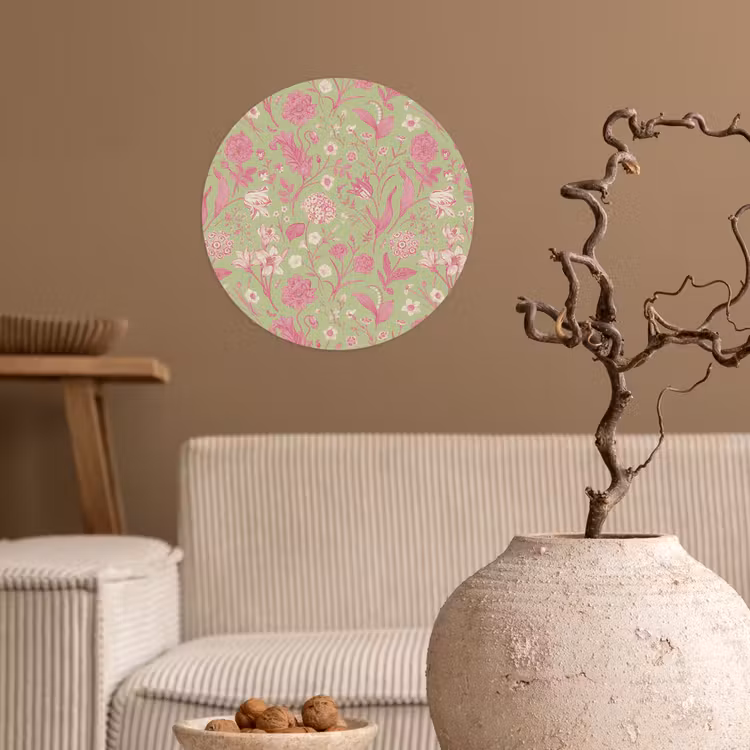 Classic - Pink - Mint Wandcirkel behangsticker klein 186 -sfeer1