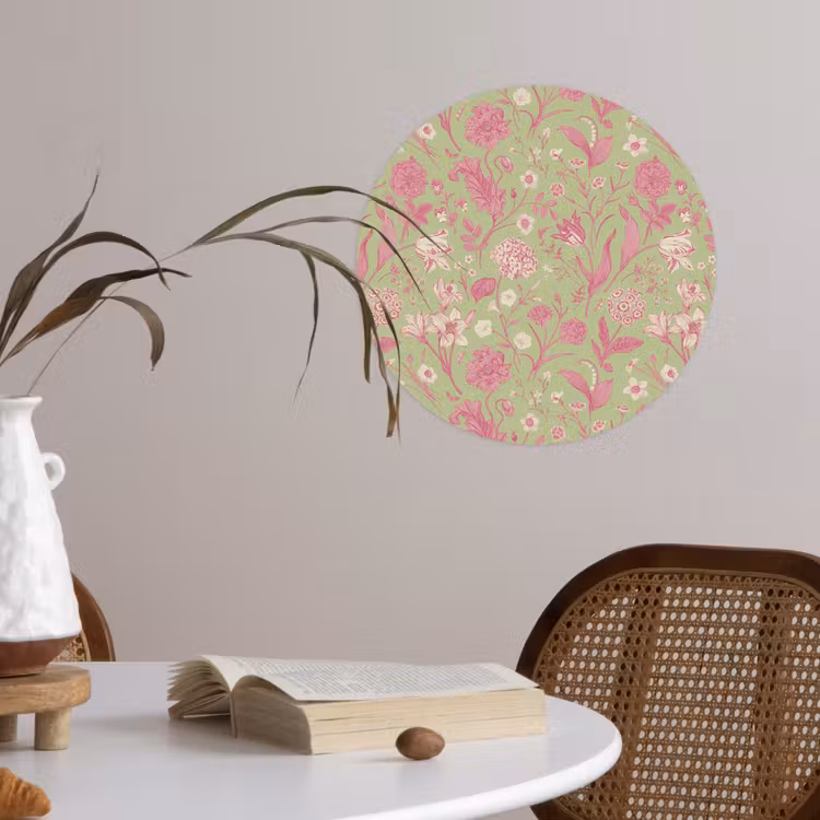 Classic - Pink - Mint Wandcirkel behangsticker klein 186 -sfeer3