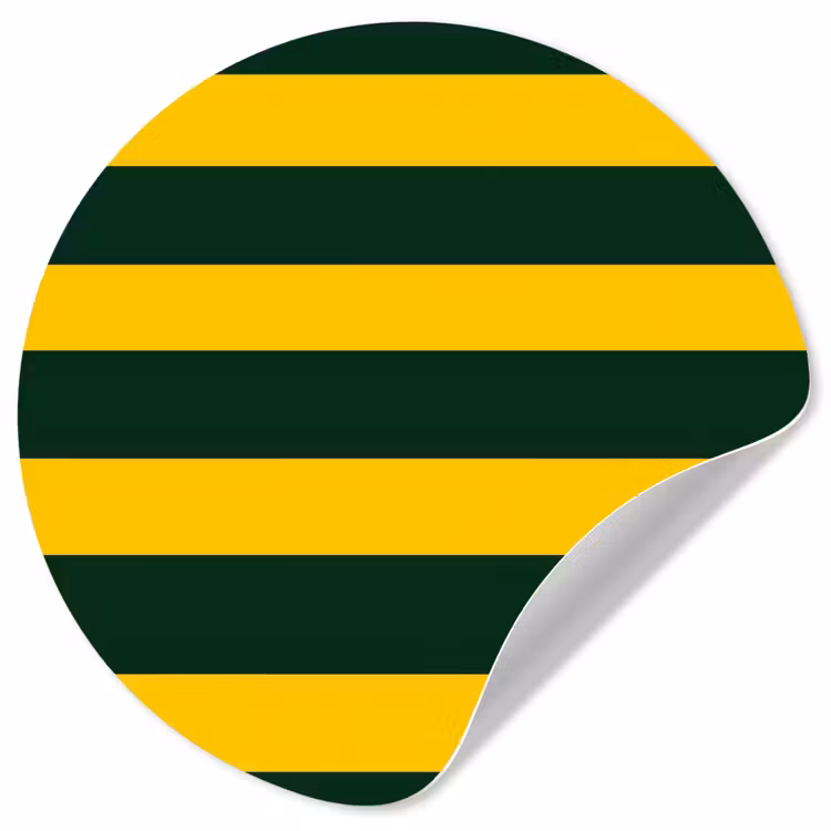 Klassiek - Strepen - Groen Wandcirkel behangsticker klein 186 -3d