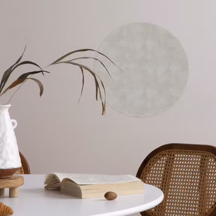 Beton - Patroon - Abstract Wandcirkel behangsticker klein 186 -sfeer3