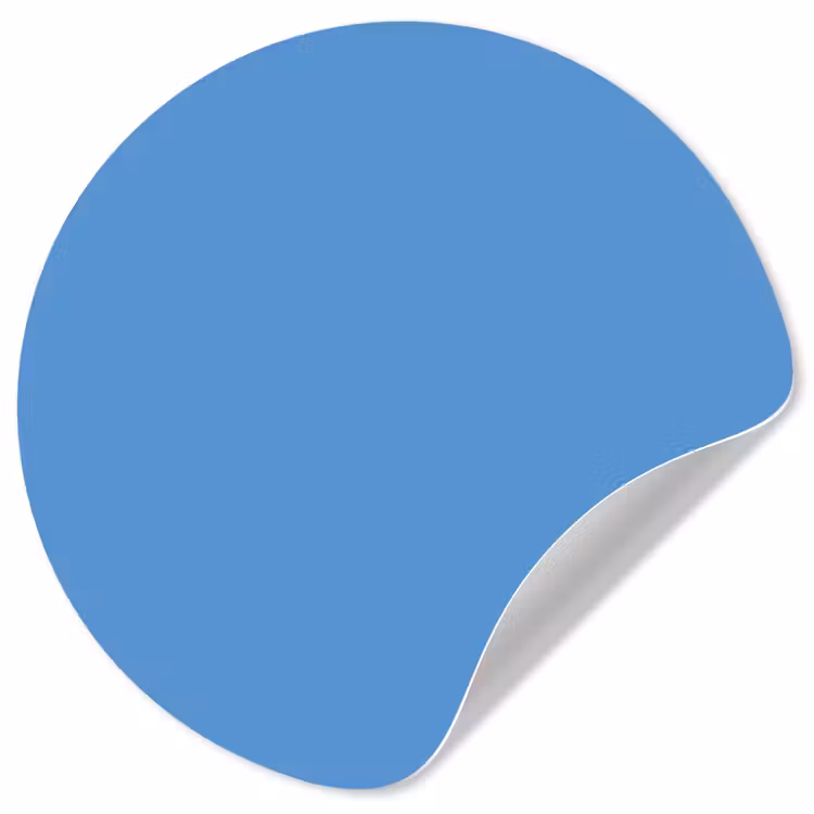 Cornflower - Blue - Blauw Wandcirkel behangsticker klein 186 -3d