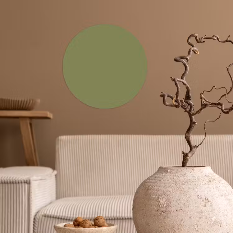 Herbal - Matcha - Groen Wandcirkel behangsticker klein 186 -sfeer1