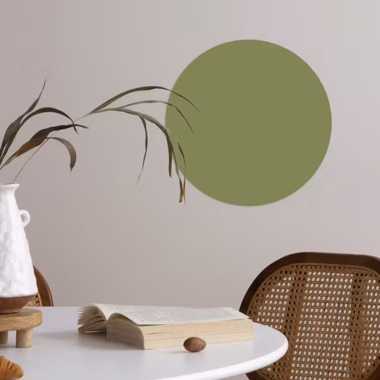 Herbal - Matcha - Groen Wandcirkel behangsticker klein 186 -sfeer3