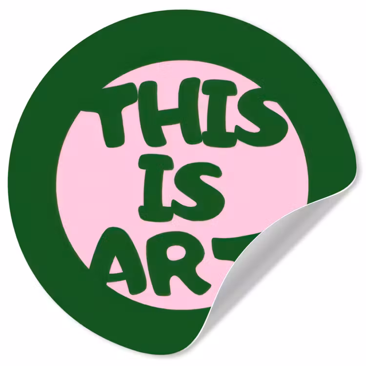 Cirkel - Roze - Tekst - Art Wandcirkel behangsticker klein -3d