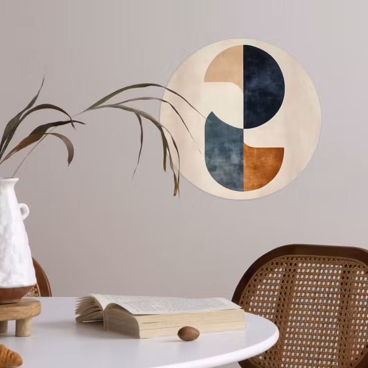 Cirkels - Abstract - Kleurrijk Wandcirkel behangsticker klein -sfeer3