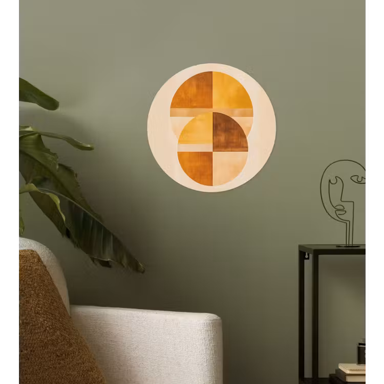 Cirkels - Geel - Minimalistisch Wandcirkel behangsticker klein -sfeer2