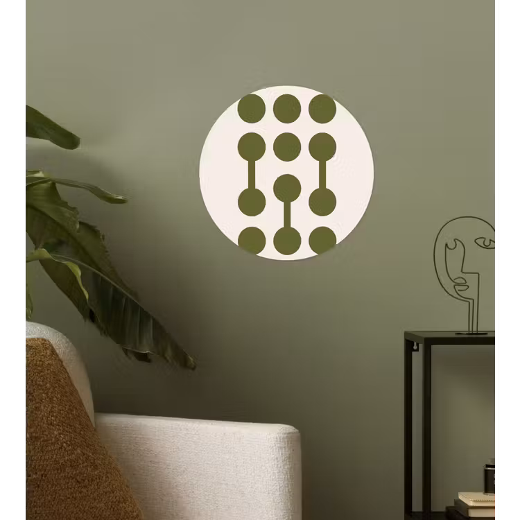 Cirkels - Geometrisch - Abstract - Modern - Groen Wandcirkel behangsticker klein -sfeer2