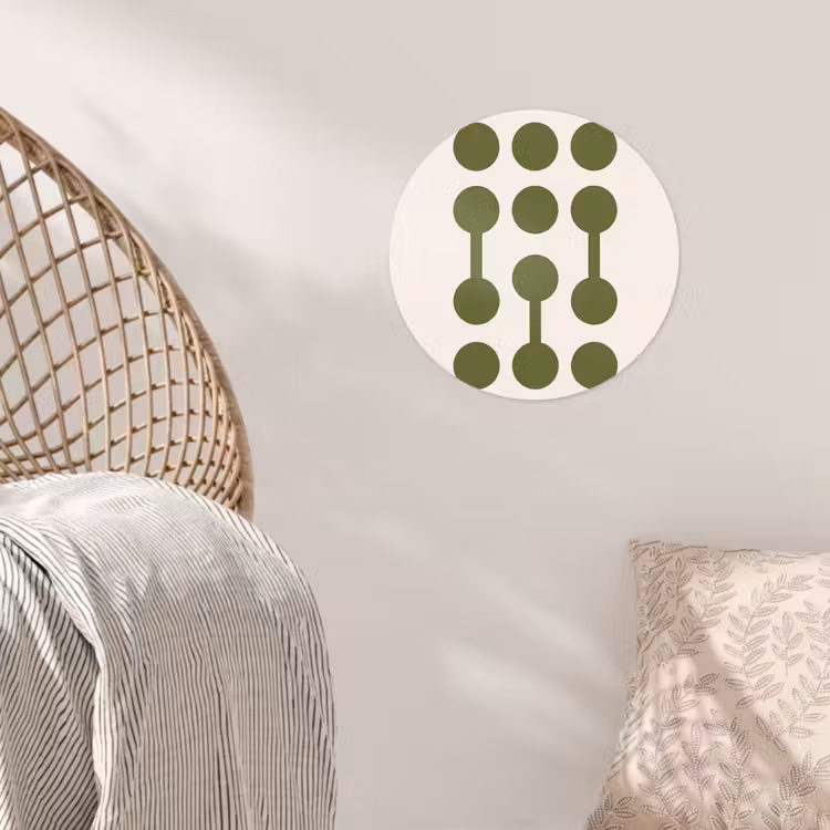 Cirkels - Geometrisch - Abstract - Modern - Groen Wandcirkel behangsticker klein -sfeer4