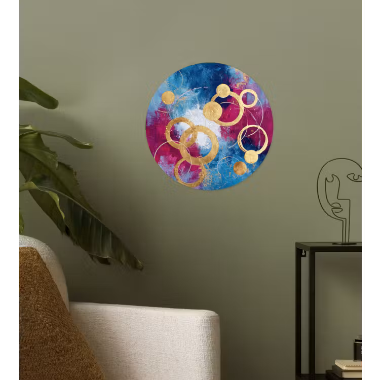 Cirkels - Goud - Abstract Wandcirkel behangsticker klein -sfeer2