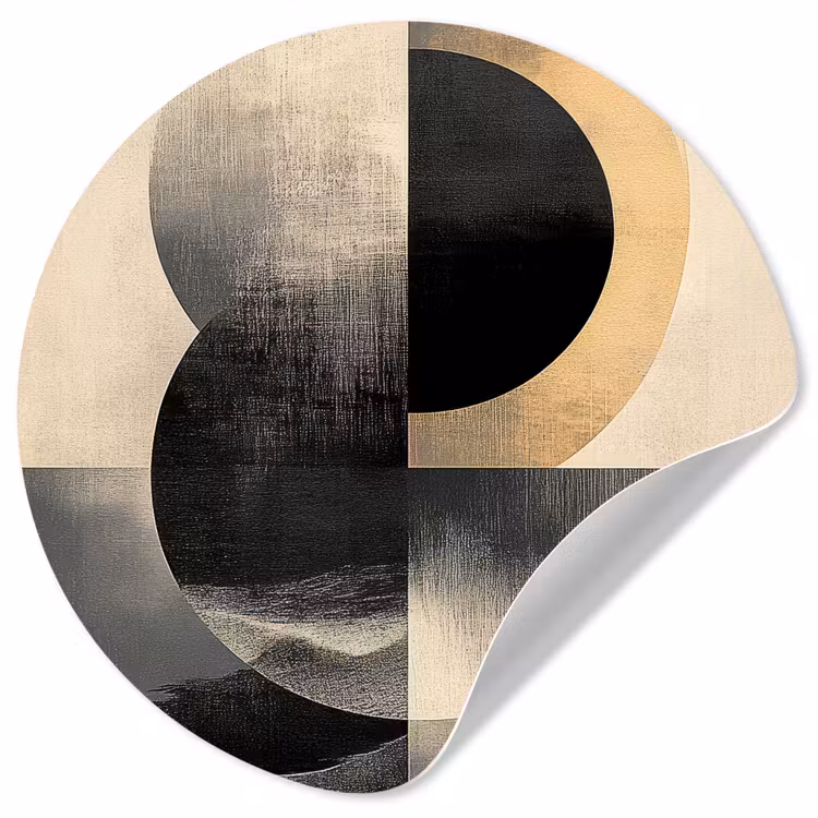 Cirkels - Schaduw - Abstract Wandcirkel behangsticker klein -3d