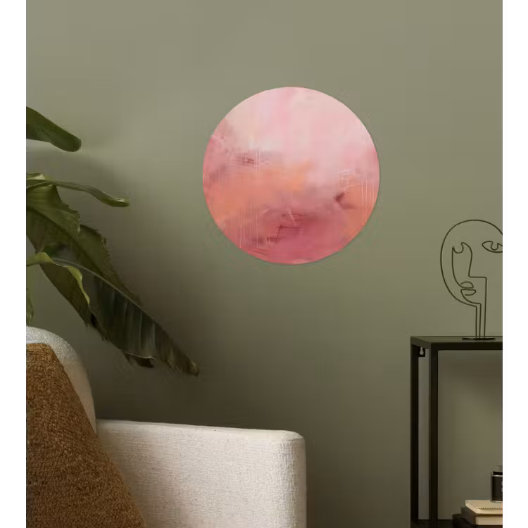 Kunst - Vloeiend - Pastel - Abstract Wandcirkel behangsticker klein -sfeer2