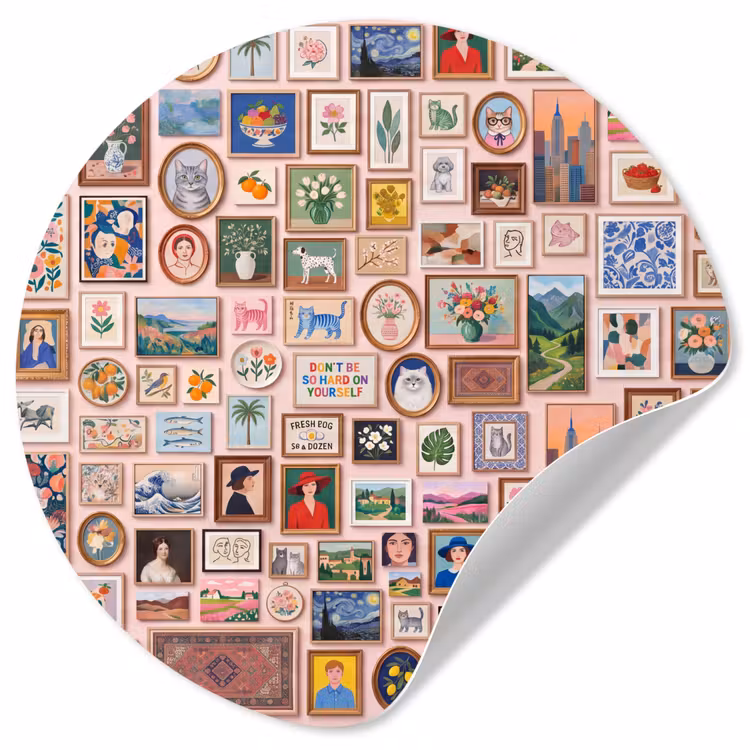 Kunst - Collectie - Decoratie - Modern - Kleurrijk Wandcirkel behangsticker klein -3d