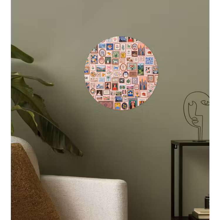Kunst - Collectie - Decoratie - Modern - Kleurrijk Wandcirkel behangsticker klein -sfeer2