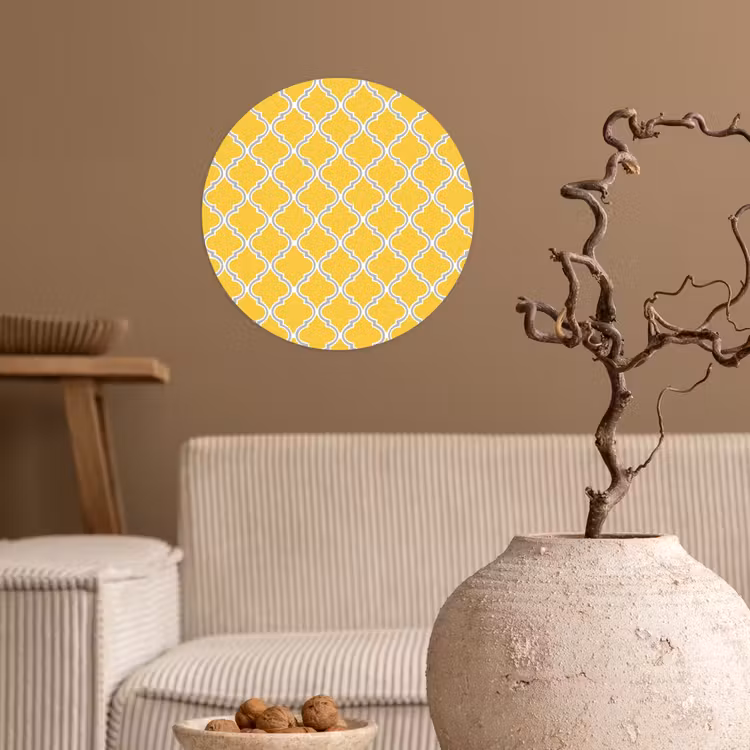 Lantaarn - Arabesk - Elegant - Geel Wandcirkel behangsticker klein 186 -sfeer1