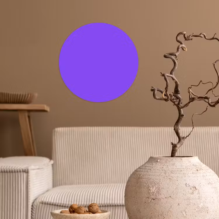 Vivid - Violet - Paars Wandcirkel behangsticker klein 186 -sfeer1