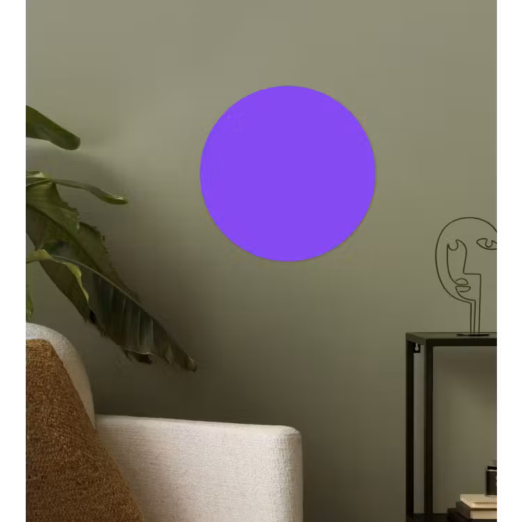 Vivid - Violet - Paars Wandcirkel behangsticker klein 186 -sfeer2
