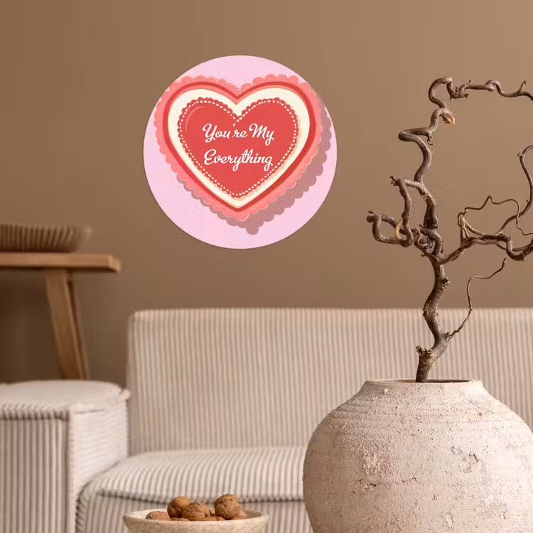 Liefde - Hart - Valentijn Wandcirkel behangsticker klein -sfeer1