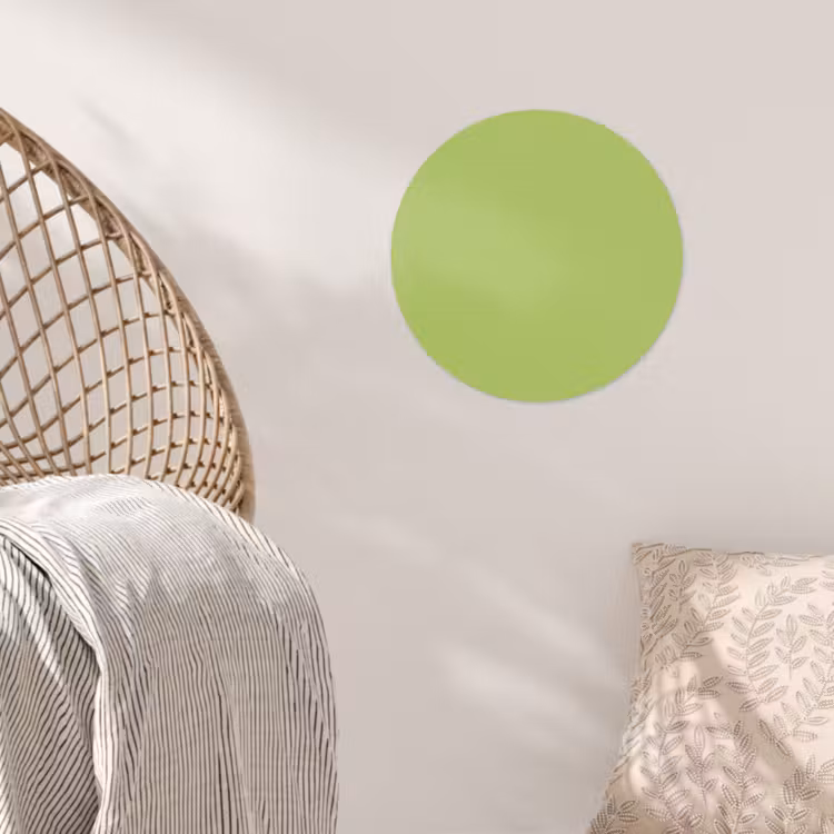 Lime - Glow - Groen Wandcirkel behangsticker klein 186 -sfeer4