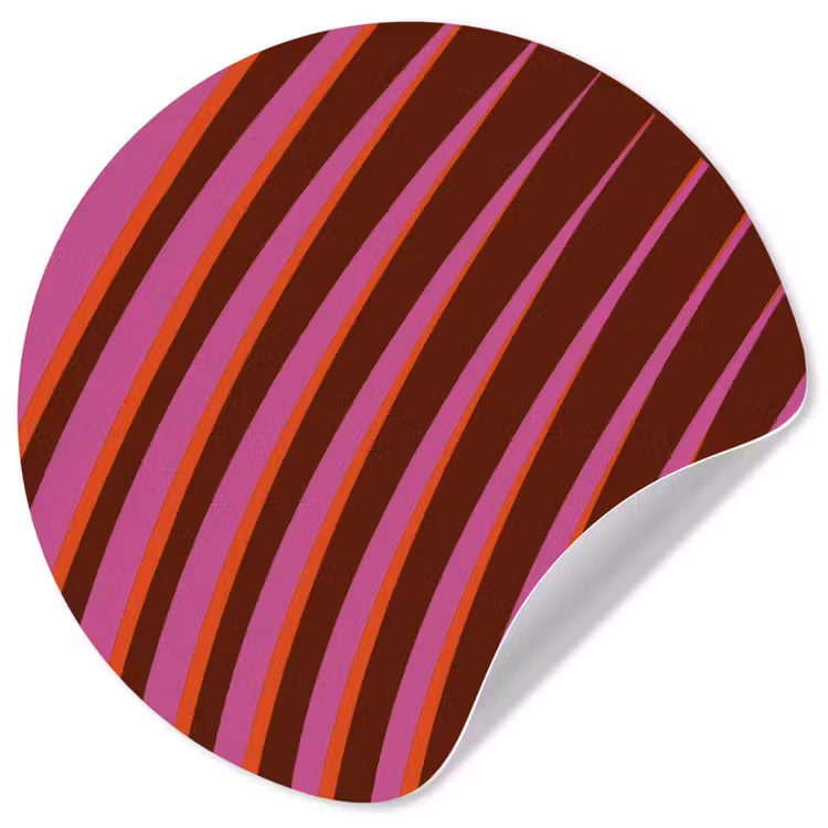 Lijnen - Rood - Beweging Wandcirkel behangsticker klein -3d