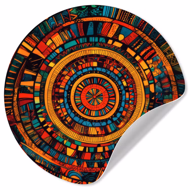 Mandala - Cirkels - Patronen Wandcirkel behangsticker klein -3d