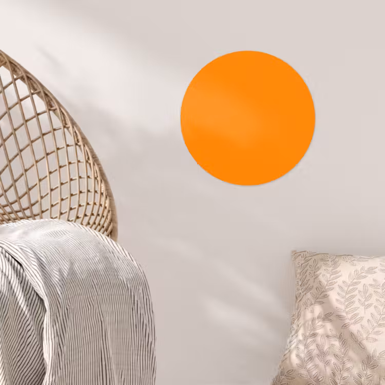 Marigold - Glow - Oranje Wandcirkel behangsticker klein 186 -sfeer4